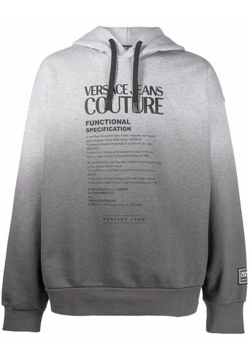 Versace Jeans Couture logo-print gradient hoodie - Grau