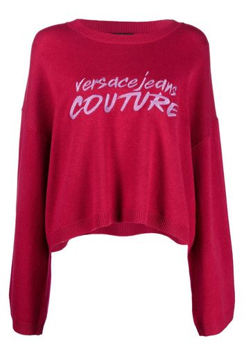 Versace Jeans Couture Pullover mit Logo-Stickerei - Rosa