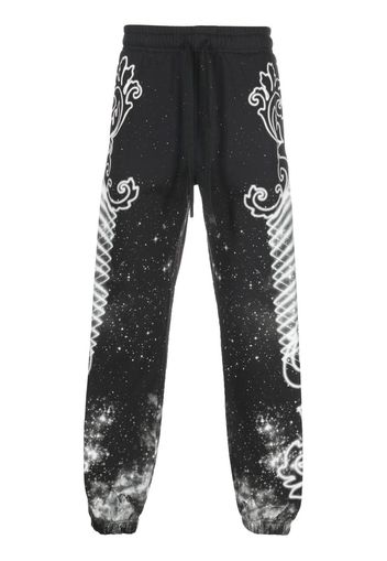 Versace Jeans Couture Jogginghose mit Galaxie-Print - Schwarz