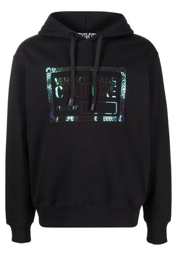 Versace Jeans Couture logo-print hoodie - Schwarz