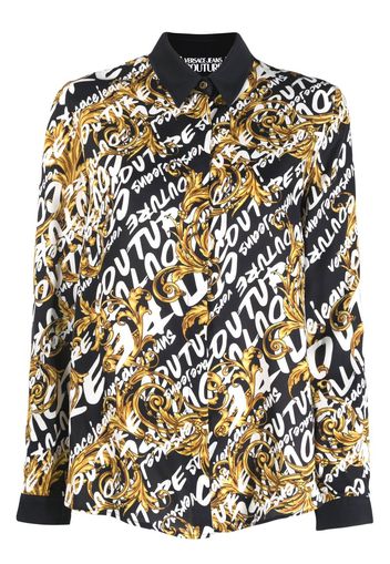 Versace Jeans Couture Hemd mit Barock-Print - Schwarz