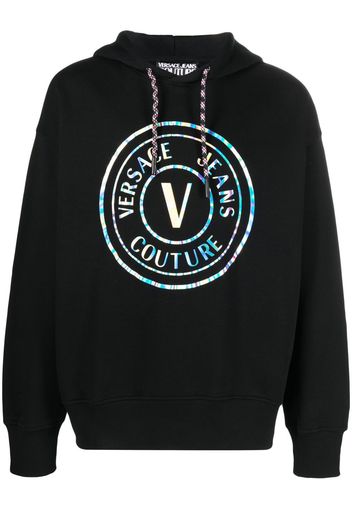 Versace Jeans Couture logo print hoodie - Schwarz