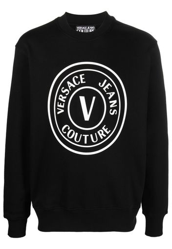 Versace Jeans Couture logo-print cotton sweatshirt - Schwarz