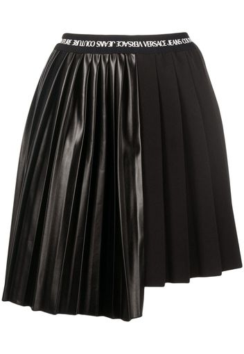 Versace Jeans Couture panelled asymmetric pleated skirt - Schwarz