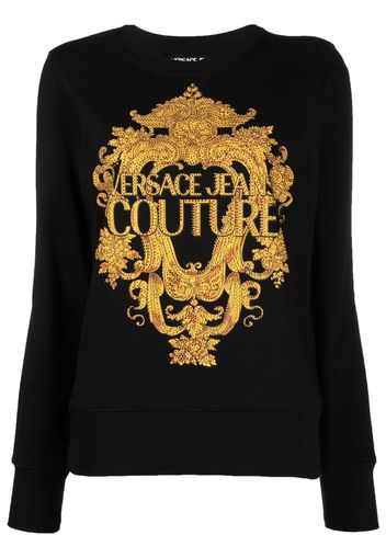 Versace Jeans Couture baroque-print jumper - Schwarz