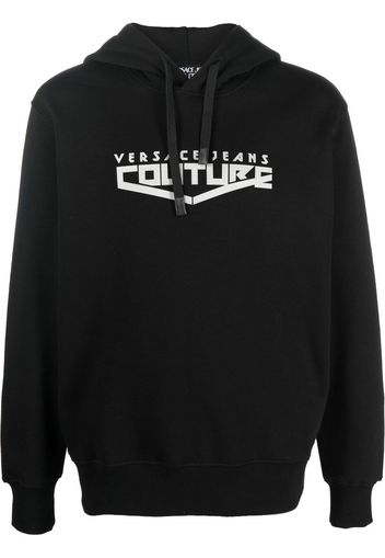 Versace Jeans Couture logo-print pullover hoodie - Schwarz