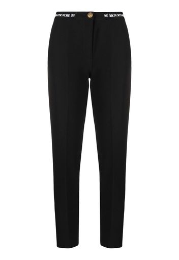 Versace Jeans Couture logo-waist tailored trousers - Schwarz