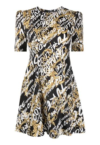 Versace Jeans Couture baroque-print mini dress - Schwarz