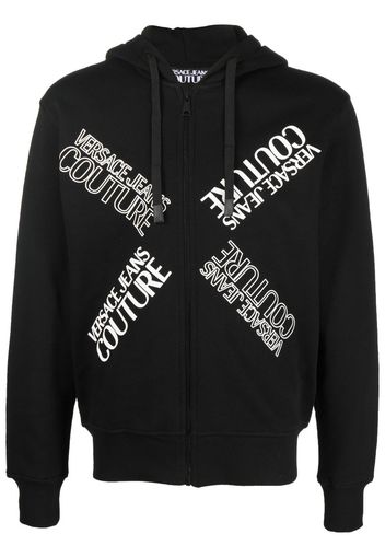 Versace Jeans Couture logo-print zip hoodie - Schwarz