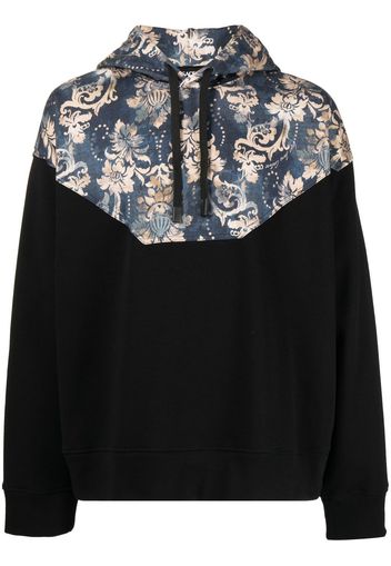 Versace Jeans Couture Hoodie mit Blumen-Print - Schwarz