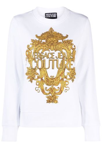 Versace Jeans Couture logo-print long-sleeve T-shirt - Weiß