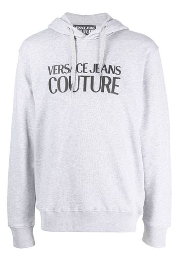 Versace Jeans Couture logo-print pullover hoodie - Grau