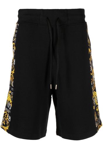 Versace Jeans Couture side baroque-print bermuda shorts - Schwarz