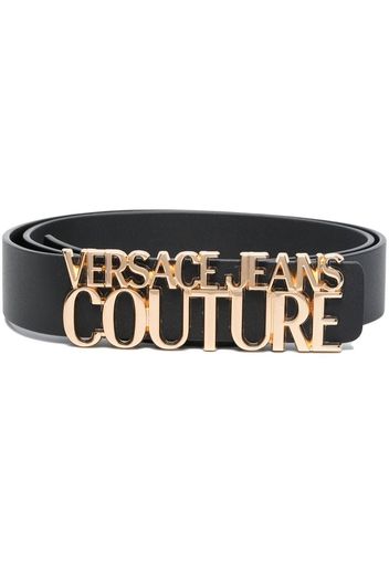 Versace Jeans Couture logo-detail leather belt - Schwarz