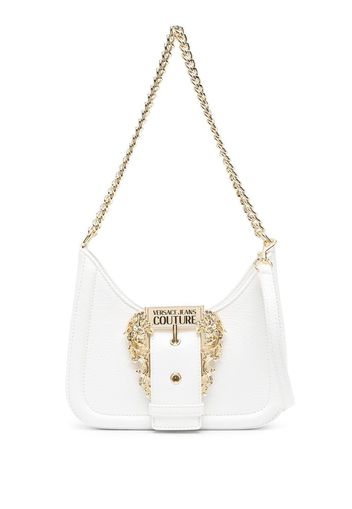 Versace Jeans Couture engraved-logo buckle shoulder bag - Weiß