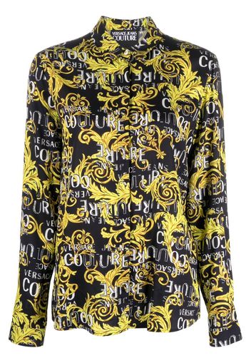 Versace Jeans Couture logo print buttoned shirt - Schwarz