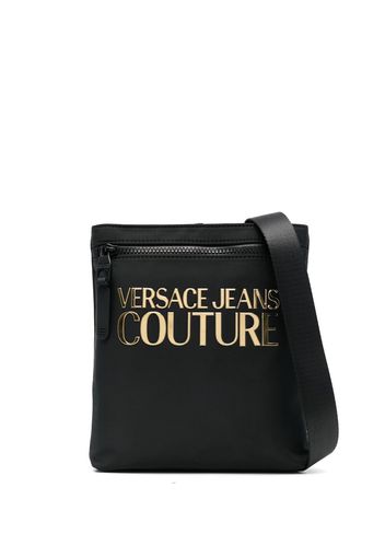 Versace Jeans Couture logo-plaque detail messenger bag - Schwarz