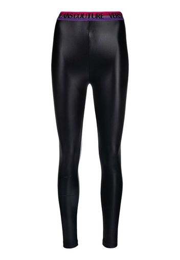 Versace Jeans Couture logo-waistband leggings - Schwarz