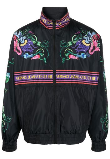 Versace Jeans Couture floral graphic print jacket - Schwarz