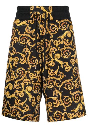 Versace Jeans Couture baroque-print knee-length shorts - Schwarz