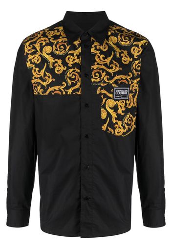 Versace Jeans Couture baroque-print cotton shirt - Schwarz