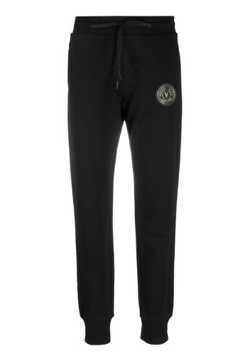 Versace Jeans Couture logo-print cotton track pants - Schwarz