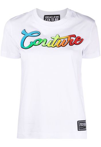 Versace Jeans Couture logo-embroidered T-shirt - Weiß