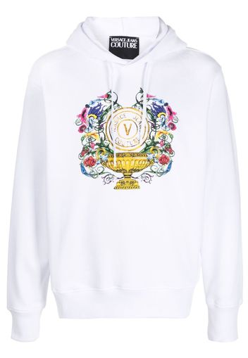 Versace Jeans Couture logo-print hoodie - Weiß