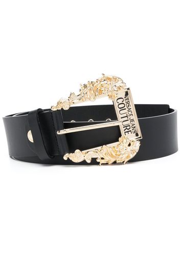 Versace Jeans Couture logo embellished buckle belt - Schwarz