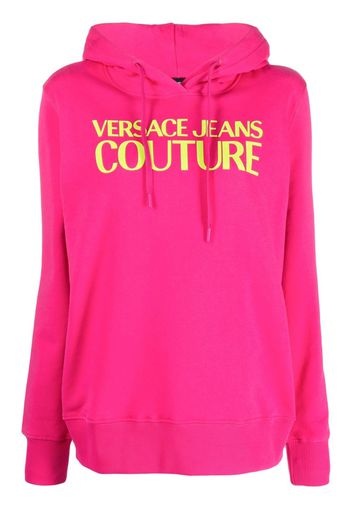 Versace Jeans Couture logo-print detail hoodie - Rosa