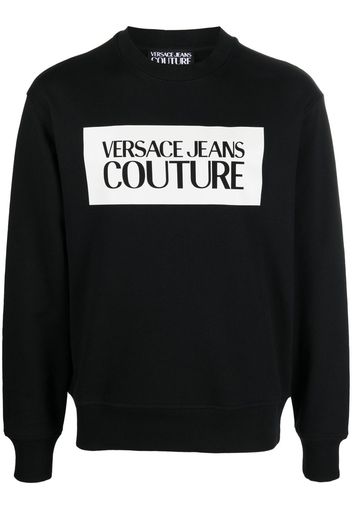 Versace Jeans Couture logo-print cotton sweatshirt - Schwarz