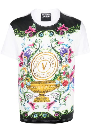 Versace Jeans Couture T-Shirt mit grafischem Print - Weiß