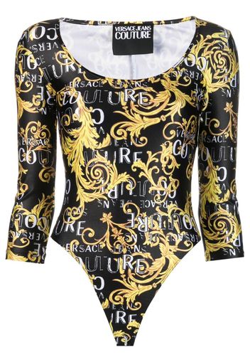 Versace Jeans Couture logo-print long-sleeve body - Schwarz