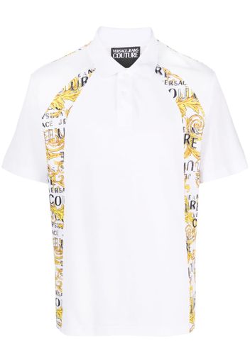 Versace Jeans Couture panelled cotton polo shirt - Weiß