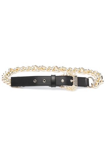 Versace Jeans Couture chain-link leather belt - Schwarz