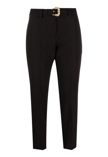 Versace Jeans Couture belted cropped trousers - Schwarz