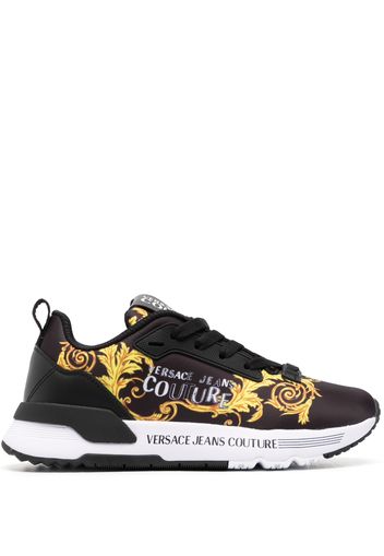 Versace Jeans Couture logo-print lace-up trainers - Schwarz