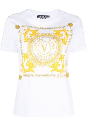 Versace Jeans Couture Hemd mit Logo-Print - Weiß