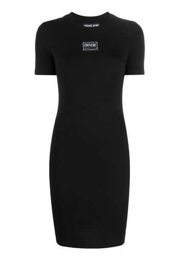 Versace Jeans Couture Kleid mit Logo-Patch - Schwarz