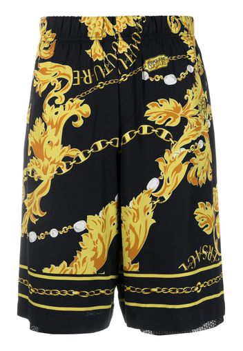 Versace Jeans Couture Joggingshorts mit Barocco-Print - Schwarz