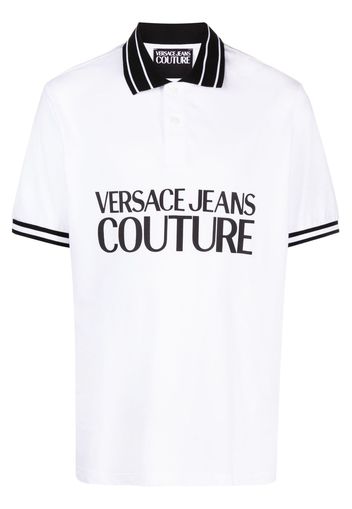 Versace Jeans Couture logo-print cotton polo shirt - Weiß