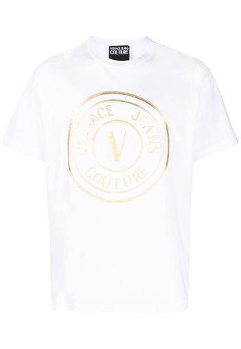 Versace Jeans Couture logo foil-print cotton T-shirt - Weiß