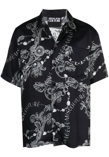 Versace Jeans Couture Barocco-print short-sleeve shirt - Schwarz