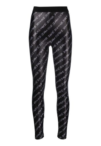 Versace Jeans Couture logo-print leggings - Schwarz