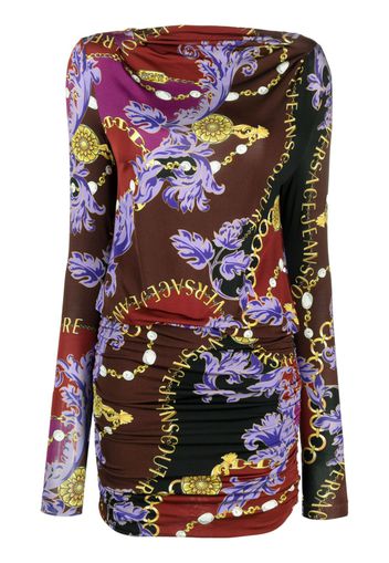 Versace Jeans Couture Barocco-print minidress - Violett