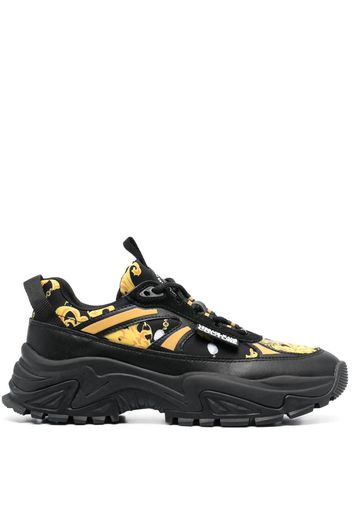 Versace Jeans Couture Sneakers mit Logo-Riemen - Schwarz