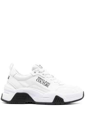 Versace Jeans Couture Sneakers mit runder Kappe - Weiß