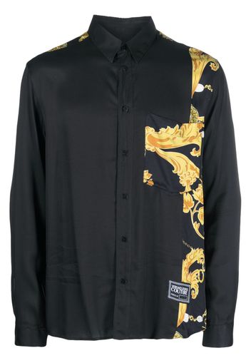 Versace Jeans Couture baroque-print spread-collar shirt - Schwarz