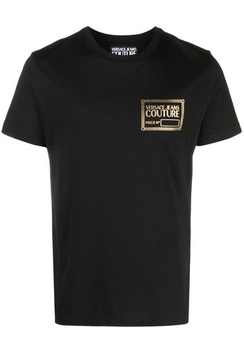 Versace Jeans Couture T-Shirt mit Logo-Print - Schwarz