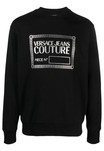 Versace Jeans Couture Sweatshirt mit Logo-Print - Schwarz